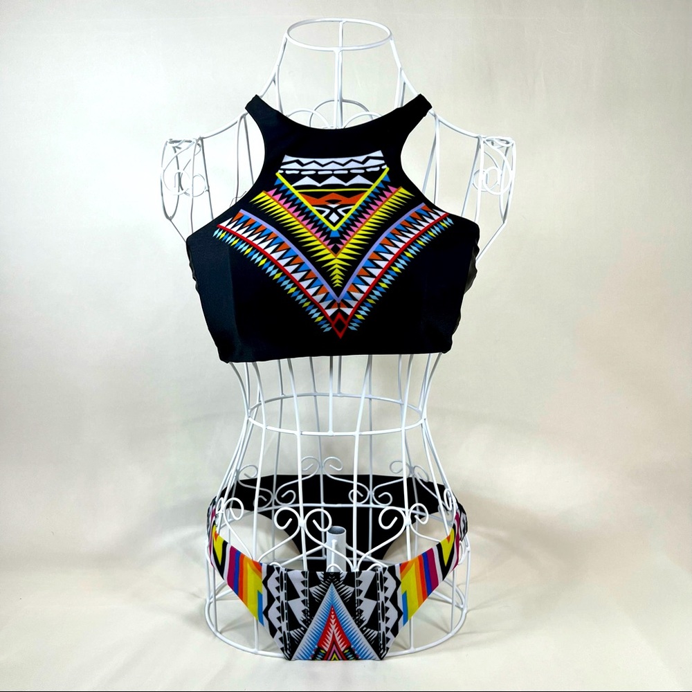 Aztec style Black Bikini